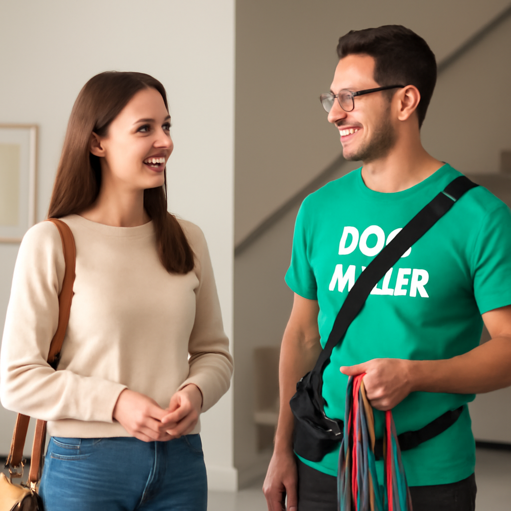 Dog walker con perro